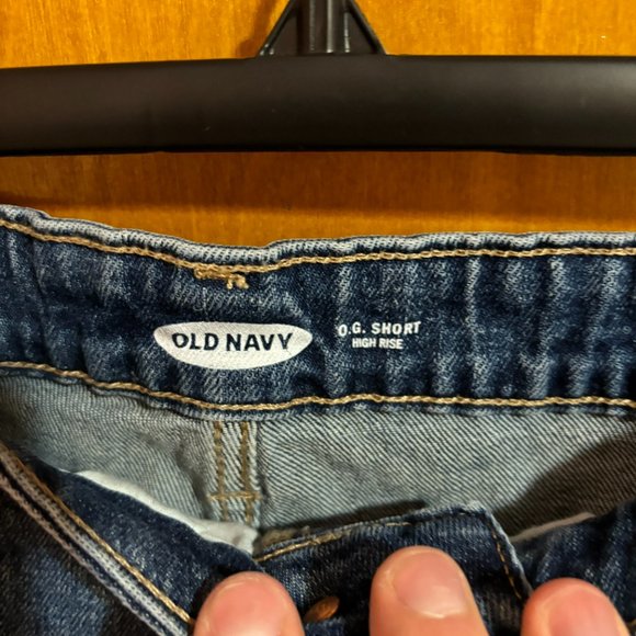 Old Navy‎ O.G. Short High Rise Distressed Jeans Rolled Cuff - Picture 15 of 16